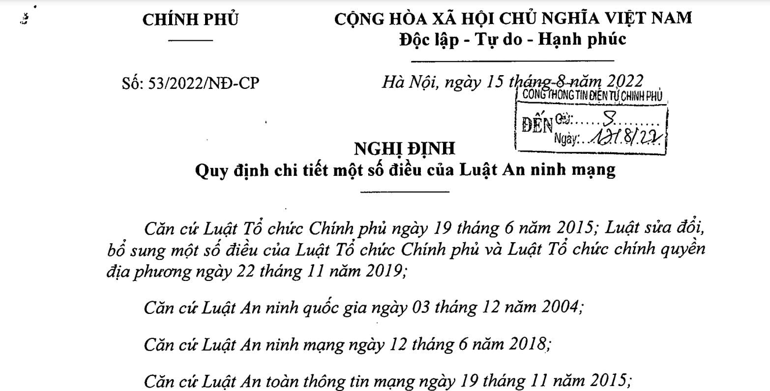 Nghị định 53/2022 về An Ninh Mạng: những nhận định của CEO Nam Nguyễn